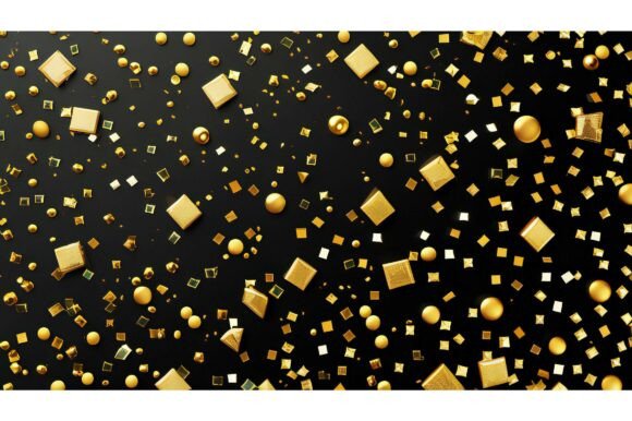 A Black Background with Many Gold: Elevate Your Creative Projects with a Stunning Design