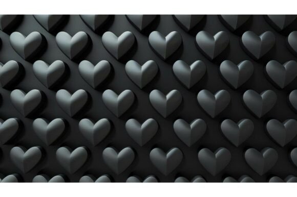 A Black Heart Shaped Objects