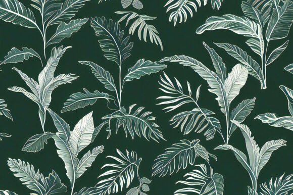 A Green and White Floral Pattern for Creative Projects