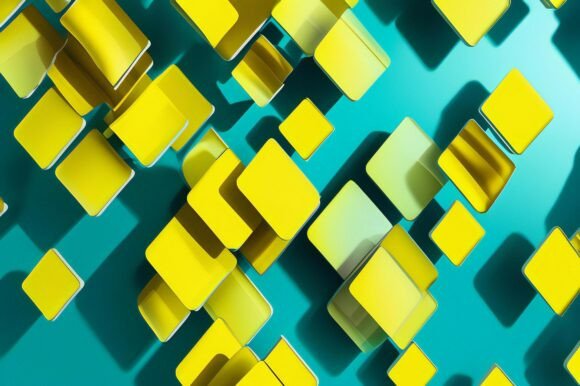 A Group of Yellow Squares: A Versatile and Visually Striking Background for Creative Projects