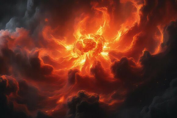 A Lava Explosion in the Sky