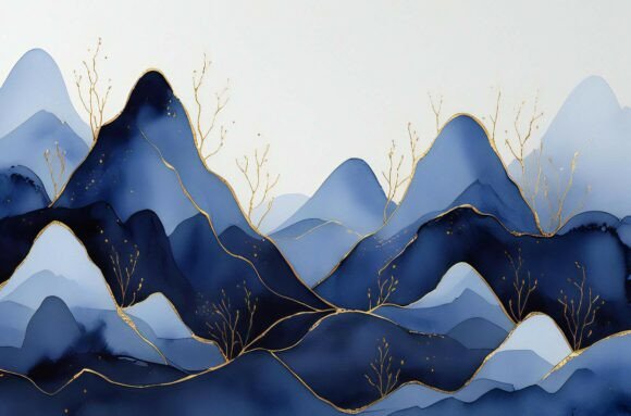 A Painting of Mountains: Elevating Creative Projects with a Stunning Background