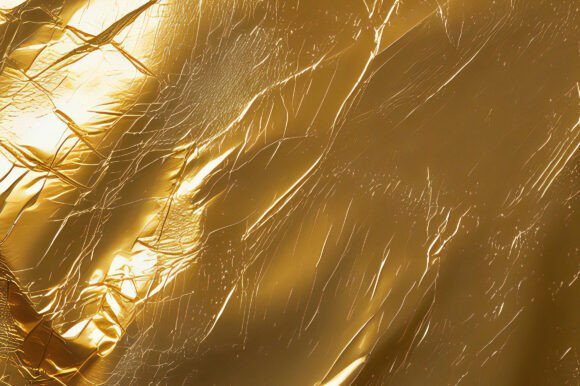 A Shiny Gold Surface with Cracks