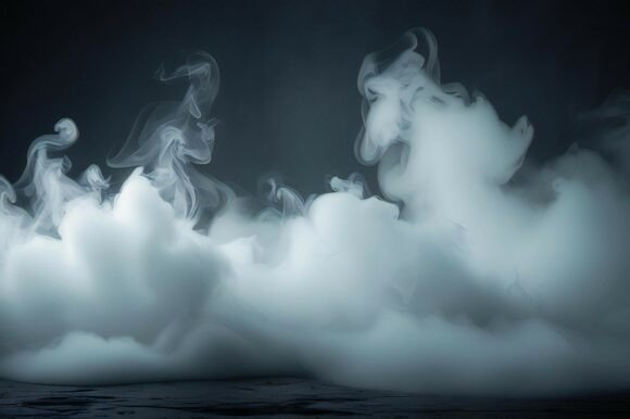 A White Smoke on a Black Background