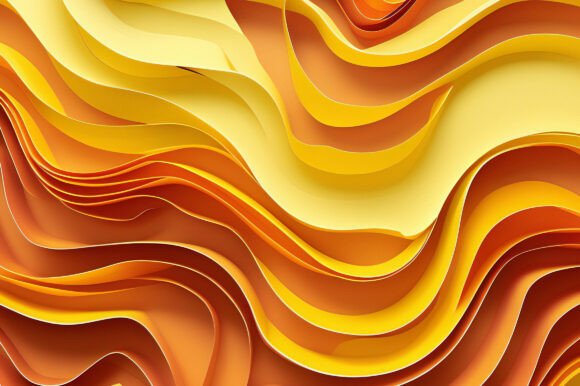 A Yellow and Orange Wavy Shapes Background for Creative Projects