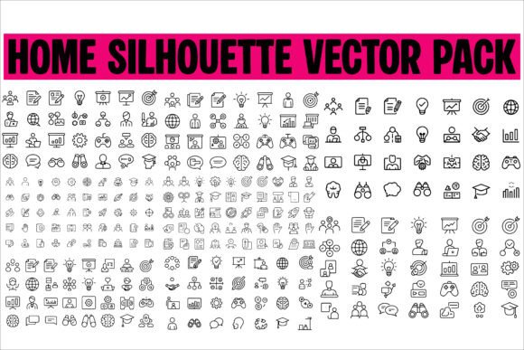 All Icons Black Silhouette Vector Set: A Versatile Design Resource