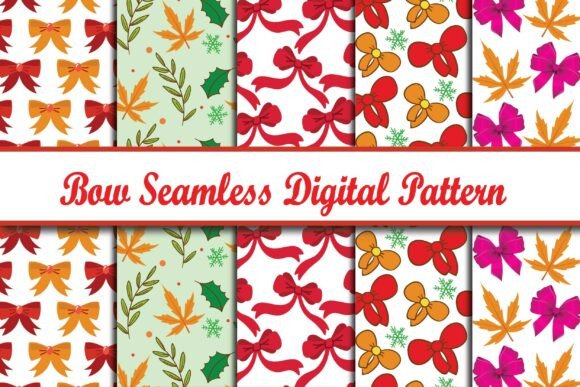 Bow Digital Seamless Pattern Background: A Versatile Design Resource for Creatives