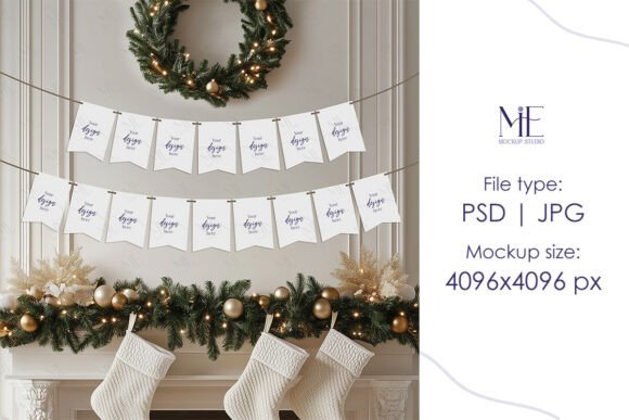 Card Mockup Set Christmas 5x7 Card PSD