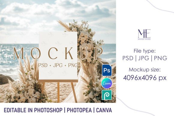 Easel Sign Mockup, Beach Wedding Easel S: A Strategic Tool for Creative Professionals