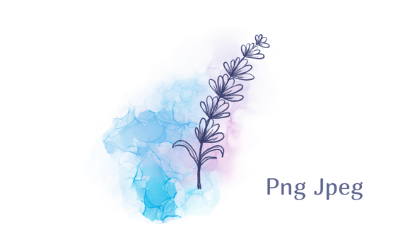 Lavender and Alcohol Ink Background