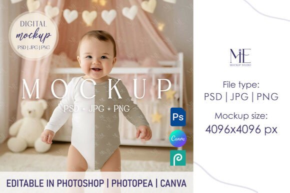 Long Sleeve Bodysuit Canva and PSD Mocku: A Creative Tool for Designers