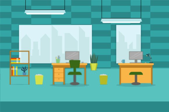 Office Room Interior Vector Illustration: A Versatile Design Solution for Modern Professionals