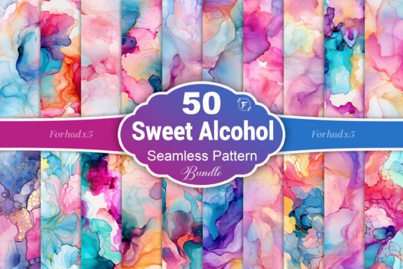 Sweet Alcohol Ink Seamless Pattern: Elevate Your Creative Projects with Elegance and Versatility