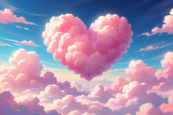 The Magic of a Pink Heart-Shaped Cloud in the Sky: A Creative Inspiration for Designers and Artists